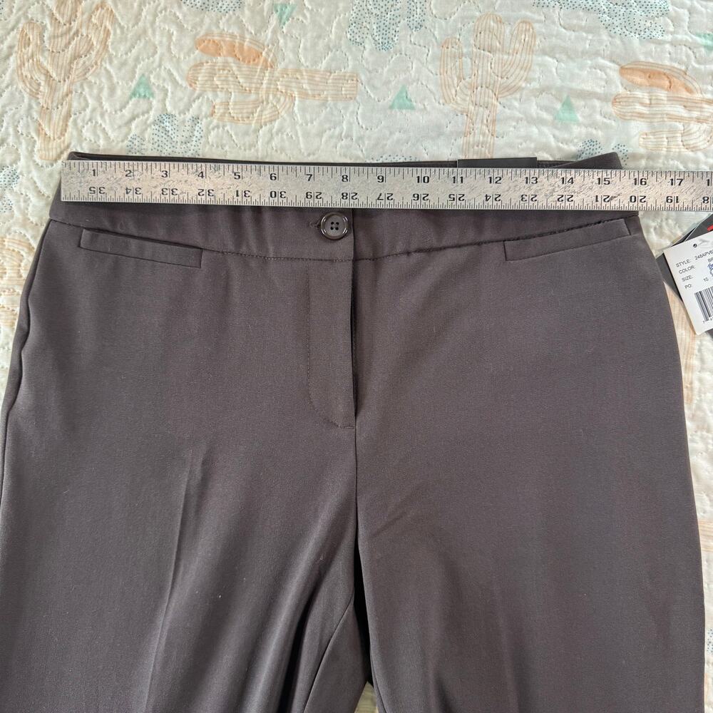 Briggs Womens Dress Pants 8S Brown Slimming Pull On Straight Leg - Picture 6 of 9